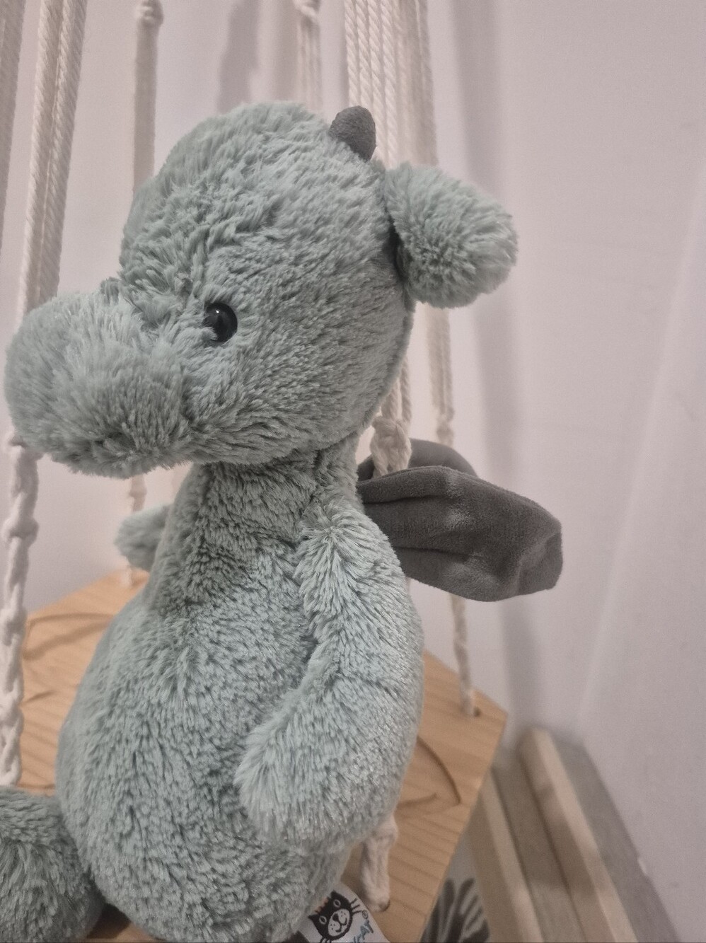 Bashful Dragon Jellycat Sage Green 12 Inch Medium Retired - Picture 4 of 8